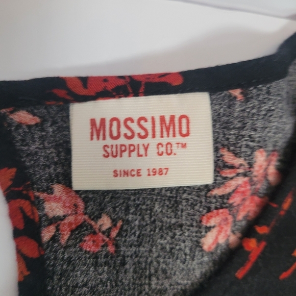 Mossimo Witchy Dark Romantic Fairy Grunge Flutter Sleeve Top Black & Red - Picture 7 of 11